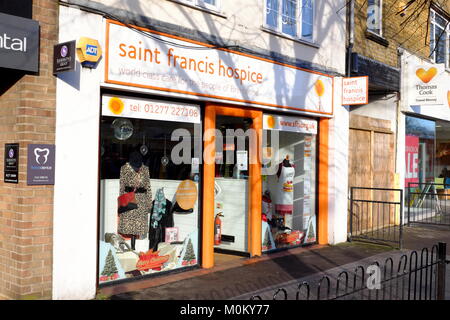 A Saint Francis hospice shop on the high street in Brentwood Essex UK. Stock Photo