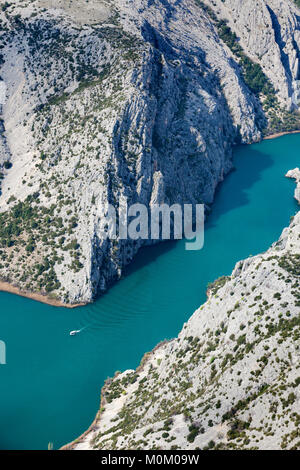 Aerial view of a canyon in Krka National Park, Croatia Stock Photo