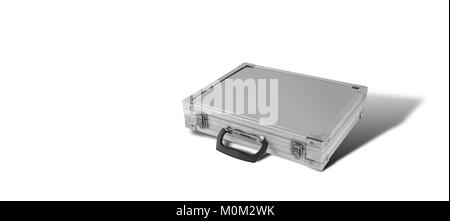 Construction, repair, tools - Grey box case shadow for on white background. Stock Photo