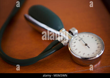 Sphygmomanometer of a blood pressure measuring device used in a healthcare setting Stock Photo