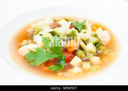 Italian Minestrone soup Stock Photo