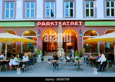 Norway,Oslo,Grünerlokka district,the trendy new bobo district,the Olaf Ryes Plass square,lined with restaurants Stock Photo
