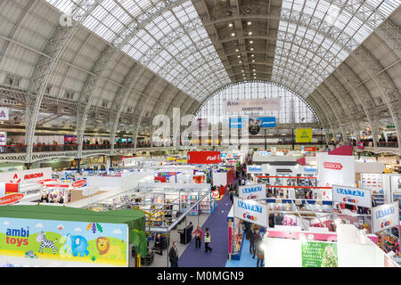 Kensington Olympia, London, UK, 23th January 2018. The Toy Fair is the UK's largest dedicated toy, game and hobby trade show, with more than 270 companies exhibiting. It takes place annually at the end of January at Kensington Olympia exhibition halls, London. It runs Jan 23-25. Credit: Imageplotter News and Sports/Alamy Live News Stock Photo