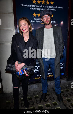 London, England, UK. 23 January 2018. Arrivers at Beginning - press night at Ambassadors Theatre. Credit: See Li/Alamy Live News Stock Photo