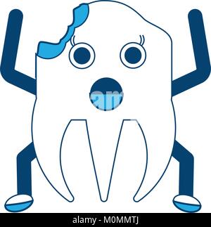 kawaii tooth icon image Stock Vector