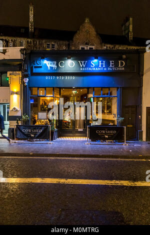 The Cowshed restaurant and butchers, Whiteladies Road, Bristol Stock Photo