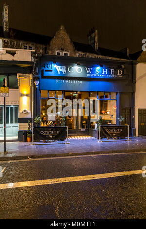 The Cowshed restaurant and butchers, Whiteladies Road, Bristol Stock Photo