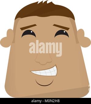 Happy man avatar Stock Vector