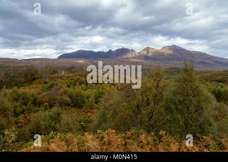 View of Quinag from Little Assynt Estate Stock Photo