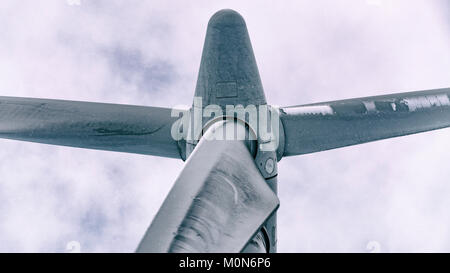 View of wind turbine at Whitelee Wind farm in East Renfrewshire operated by Scottish power, Scotland, United Kingdom Stock Photo