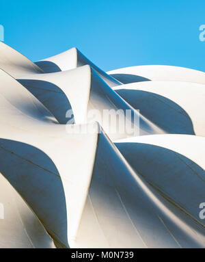 Abstract view of roof at Oriam National Sports Centre at Heriot-Watt University in Edinburgh, Scotland, United Kingdom Stock Photo