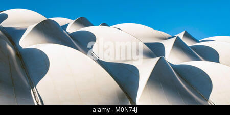 Abstract view of roof at Oriam National Sports Centre at Heriot-Watt University in Edinburgh, Scotland, United Kingdom Stock Photo