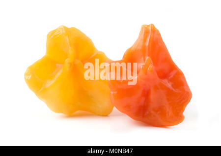 Bishop's crown pepper on a white background Stock Photo