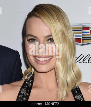 MARGOT ROBBIE Australian film actress attends the 29th Annual Producers Guild Awards at The Beverly Hilton Hotel on January 20, 2018 in Beverly Hills, California. Photo: Jeffrey Mayer Stock Photo