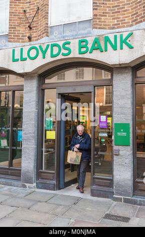 Branch of Lloyds Bank in Chichester, West Sussex, England, UK. Lloyds bank portrait. Stock Photo