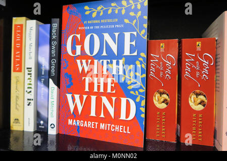 Books in Barnes & Noble Bookstore on Fifth Avenue, NYC, USA Stock Photo