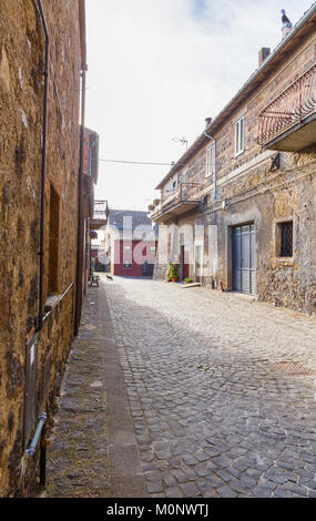 A street in the village of San Lorenzo Nuovo in the province of Viterbo, Italy. Stock Photo