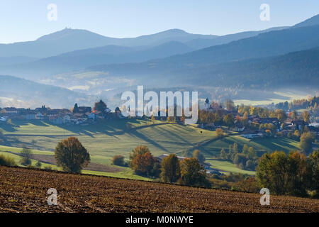 Lam,Lamer Winkel,in the back the Great Arber,Bavarian Forest,Upper Palatinate,Bavaria,Germany Stock Photo