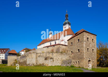 Parish Church of the Assumption of the Virgin Mary,Bad Kötzting,Bavarian Forest,Upper Palatinate,Bavaria,Germany Stock Photo