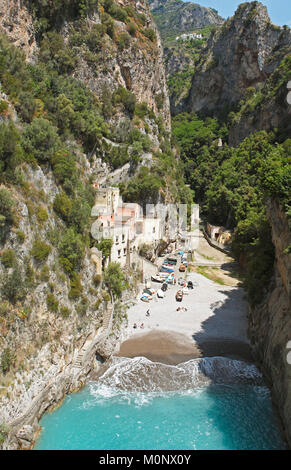 Fjordo di Furore,Conca dei Marini,Amalfi Coast,Campania,Italy Stock Photo