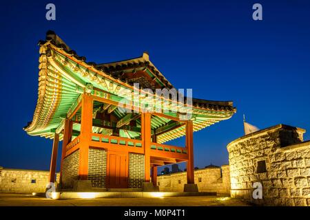 South Korea,Gyeonggi province,Suwon,Hwaseong fortress listed as World Heritage by UNESCO,built between 1794 and 1796 under the orders of King Jeongjo Stock Photo