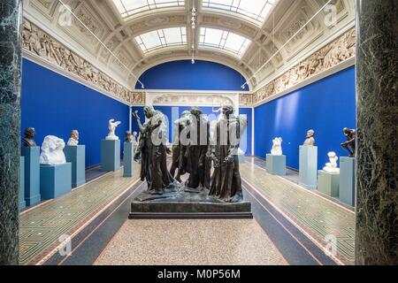 Denmark,Zealand,Copenhagen,Ny Carlsberg Glyptotek,museum founded in 1897 by the son of the brewery founder Carlsberg and designed by the architect Vilhelm Dahlerup,gallery of antique statues Stock Photo