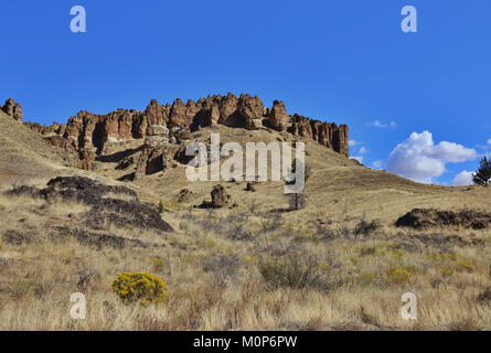 John Day Fossil Beds near Clarno, Oregon. Stock Photo