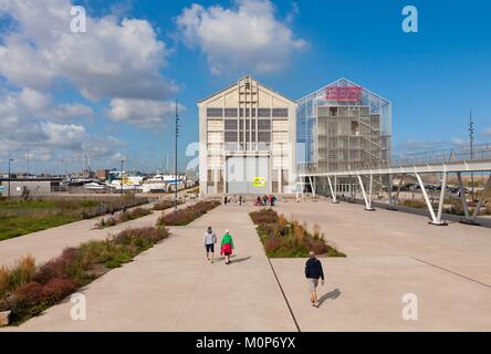 France,Nord,Dunkirk,Grand Large district,FRAC Nord Pas De Calais by the Cabinet Lacaton architects and vassal Stock Photo