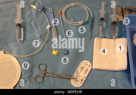 Placement of a central venous catheter Stock Photo - Alamy