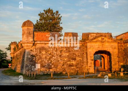 France,Charente Maritime,citadel of Brouage,Saintonges,Royal Door Stock Photo