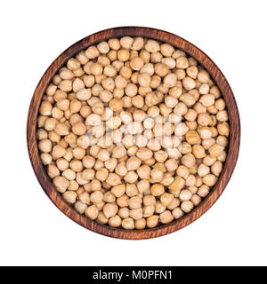 Chickpeas isolated on white background. Top view Stock Photo