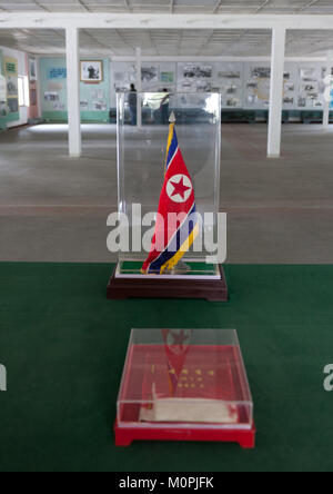 The armistice agreement in the North Korea peace museum, North Hwanghae Province, Panmunjom, North Korea Stock Photo