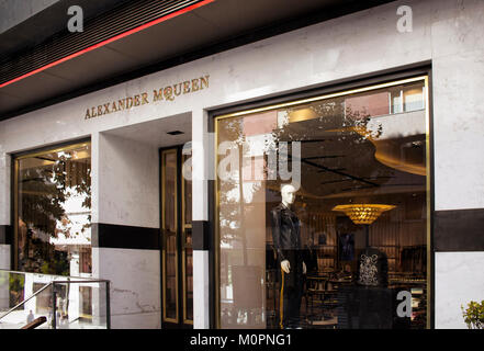 View of a British fashion designer and couturier brand store in Nisantasi / Istanbul that is a popular shopping and residential district. Stock Photo