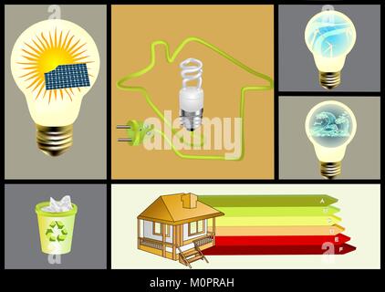 ecology and alternative energy set Stock Vector