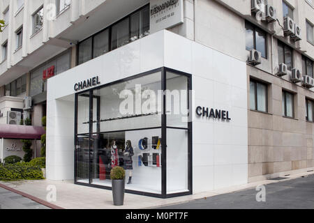 View of famous French fashion and luxury retail brand's store in Nisantasi / Istanbul that is a popular shopping and residential district. Stock Photo