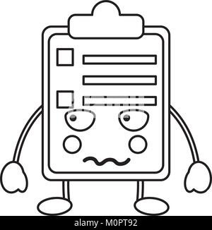 clipboard kawaii icon image  Stock Vector