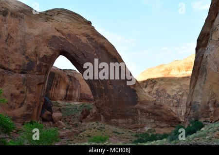 Broken Bow Arch located in a canyon of the escalante.  Glen Canyon National Recreation Area Stock Photo