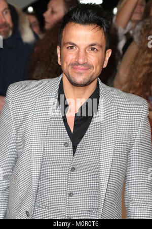 London, UK. 23rd January, 2018. Peter Andre, National Television Awards, The O2 London, UK. 23rd Jan, 2018. Photo by Richard Goldschmidt Credit: Rich Gold/Alamy Live News Stock Photo