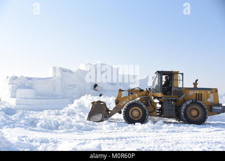 Hohhot, Hohhot, China. 14th Jan, 2018. Hohhot, CHINA-14th January 2018: The ice and snow festival is held in Hohhot, north China's Inner Mongolia Autonomous Region. Credit: SIPA Asia/ZUMA Wire/Alamy Live News