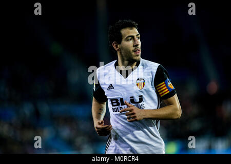 Vitoria, Spain. 24th Jan, 2018. (10) Daniel Parejo during the Spanish Copa del Rey 2017-2018 soccer match between Alaves and Valencia C.F, at Mendizorroza stadium, in Vitoria, northern Spain, Wednesday, January, 24, 2018. Credit: Gtres Información más Comuniación on line, S.L./Alamy Live News Stock Photo