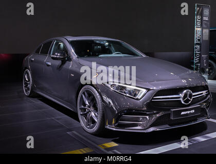 DETROIT, MI/USA - JANUARY 17, 2018: A 2019 Mercedes AMG CLS53 car at the North American International Auto Show (NAIAS). Stock Photo