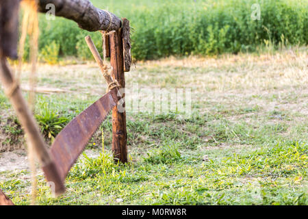 beautifull Hand saw used to cut wood and usable by force with two people Stock Photo