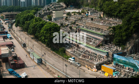 Cemetery in Hong Kong Stock Photo