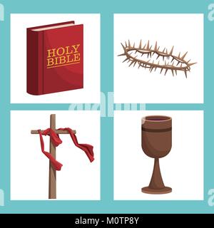 Holy week catholic tradition Stock Vector