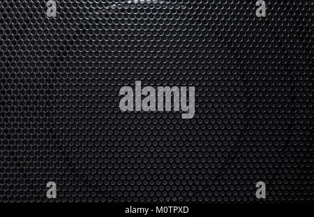 Black grill from the speakers. black speaker can be used as background Stock Photo