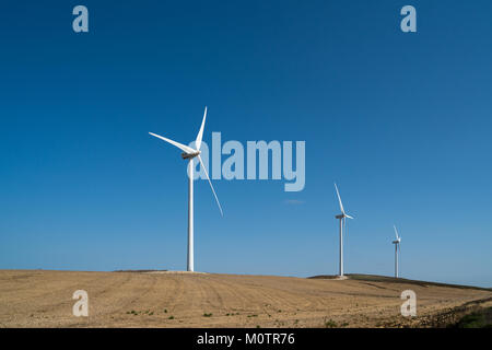 Wind power farm in province of Cádiz, Andalusia, Spain Stock Photo