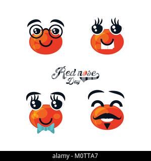 Red nose day design Stock Vector