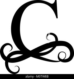 Capital Letter for Monograms and Logos. Beautiful letter Stock Vector ...