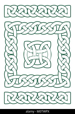 The set of basic elements of Celtic ornament Stock Vector