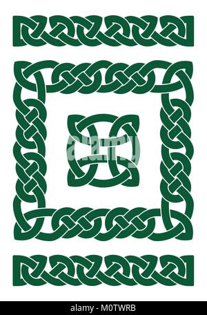 The set of basic elements of Celtic ornament Stock Vector